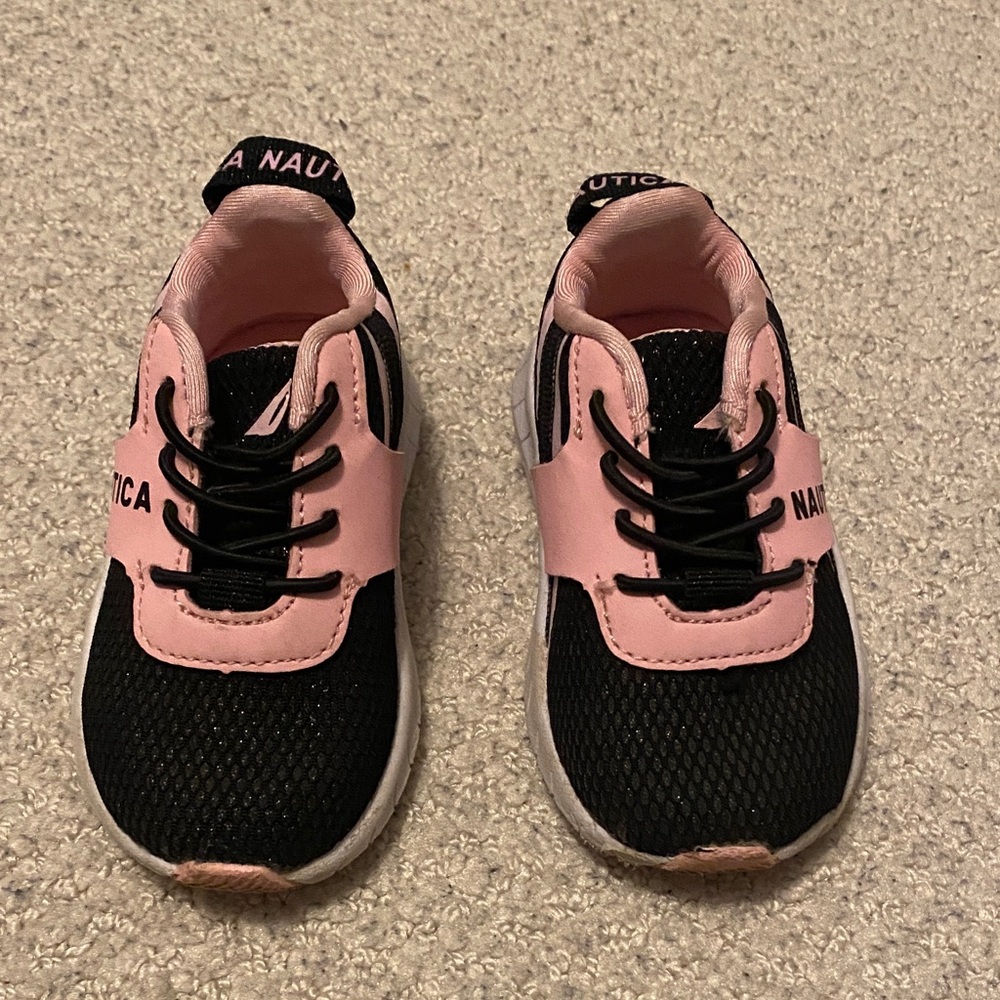 Nautica Kids' Black and Pink Sneakers